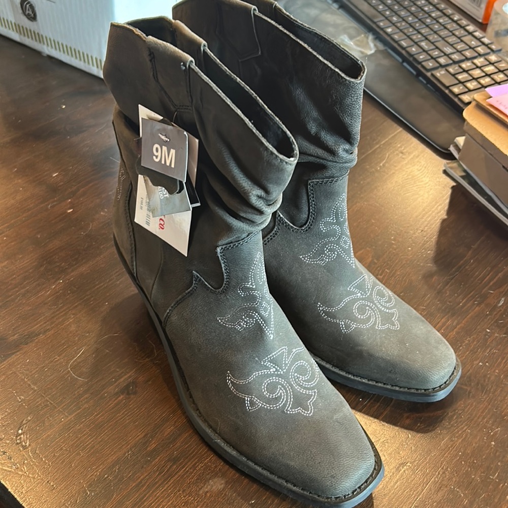 Santa Fe boot company Grey cowboy boots cowgirl boots new size 9